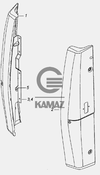 Панель передка камаз